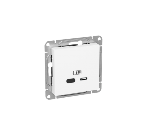 Механизм розетки USB-С, быстрая, белый Эпика EKF  UP1-SOW-USBCF  EKF