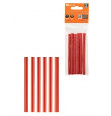 Клеевые стержни универсальные красные, 7 мм x 100 мм, 6 шт, "Алмаз"  SQ1024-0504  TDM