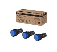 STATUS Лампа сигнальная AD-22DS, LED, d22 мм, 24-440 В AC/DC, синий  SQ0702-0095  TDM