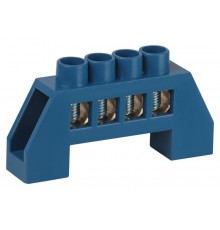 Шина  NO-224-61 N ноль в изоляторе ШНИ-8х12-4-Д-синий  Б0062868  ЭРА