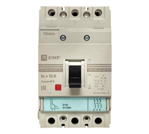 Выключатель автоматический ВА-99М-ОМ 100/ 16А 3P 35кА  mccb99-100-16m-om   EKF