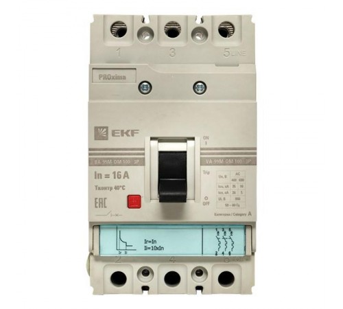 Выключатель автоматический ВА-99М-ОМ 100/ 16А 3P 35кА  mccb99-100-16m-om   EKF