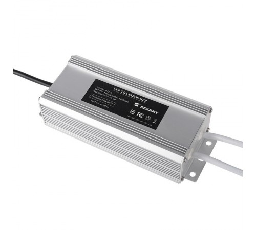 Источник питания тонкий 220V AC/24V DC, 3А, 72W с проводами, влагозащищенный (IP67)  201-072-2  REXANT