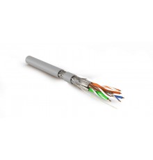 SFTP4-C7-S23-IN-LSZH-GY-500 (500 м) Кабель витая пара, экранир. S/FTP, категория 7(600MHz), 4 пары(23 AWG),одножил. (solid) 435484  Hyperline