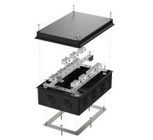 Коробка огнестойкая для о/п 40-0330-FR6.0-4-22-Р Е15-Е60 RAL9005 260х175х90 (7 шт/кор) черная  40-0330-9005-FR6.0-4-22-Р  Промрукав