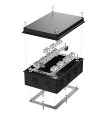 Коробка огнестойкая для о/п 40-0330-FR6.0-4-22-Р Е15-Е60 RAL9005 260х175х90 (7 шт/кор) черная  40-0330-9005-FR6.0-4-22-Р  Промрукав