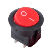 Выключатель клавишный круглый 250V 6А (2с) ON-OFF красный  36-2560  REXANT
