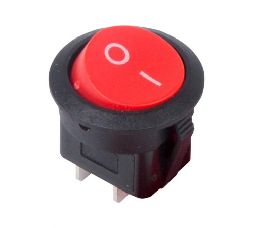 Выключатель клавишный круглый 250V 6А (2с) ON-OFF красный  36-2560  REXANT
