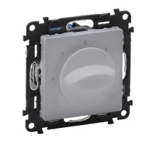 Valena LIFE Алюминий Выключатель вентилятора 4-позиционный (с лицевой панелью)  752332  Legrand