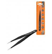 Пинцет прецизионный прямой 122 мм, острое жало, нерж., антистатич. покр., блистер, "Рубин"  SQ1025-0801  TDM