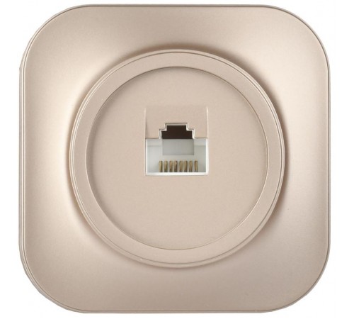GLORY Розетка компьютерная RJ45 кат.5E о/у РК10-ХШм шампань матовый  EKH10-K37M  IEK