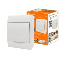 Бокс пластиковый навесной ЩРН-П-6 модулей с белой крышкой, навесной, пластик IP41  SQ0903-0002  TDM