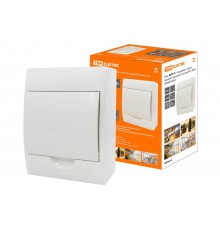 Бокс пластиковый навесной ЩРН-П-6 модулей с белой крышкой, навесной, пластик IP41  SQ0903-0002  TDM