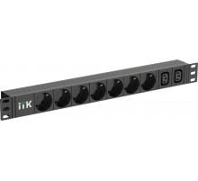 ITK PDU 7 розеток нем. ст. + 2 С13 1U каб. 2м нем. ст.  PH22-7D2C131-P  ITK