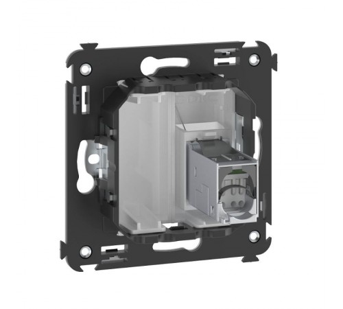 Компьютерная розетка RJ-45 в стену, кат.5e одинарнаяэкранированная,"Avanti", "Белое облако"  4400363  DKC