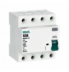 Выключатель дифференциальный (УЗО) УЗО-03 4п 63А 300мА тип A 6кА  14307DEK  DEKraft