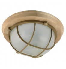 Светильник пылевлагозащищенный для ЖКХ "Терма 1302" Круг малый НББ 03-60-014 IP65 матовый / корпус с решеткой дер. липа  1005501031  Элетех