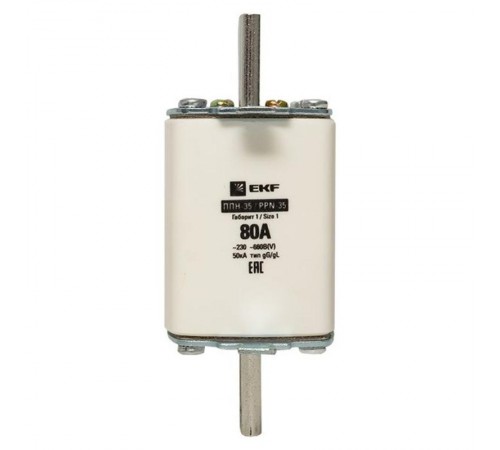 Плавкая вставка ППН-35 250/ 80А габарит 1  fus-35/250/80  EKF