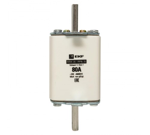 Плавкая вставка ППН-35 250/ 80А габарит 1  fus-35/250/80  EKF