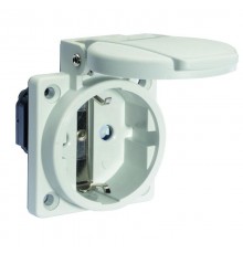 Розетка панельная Schuko фланец 50х50 Schuko IP54 QC 16A 250V серая I 7110009-Bals I Bals