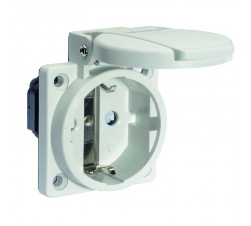 Розетка панельная Schuko фланец 50х50 Schuko IP54 QC 16A 250V серая I 7110009-Bals I Bals