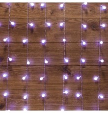 Гирлянда "Светодиодный Дождь" 1,5*1,5 м, с насадками шарики, свечение с динамикой, прозрачный провод, 230 В, диоды Белый  235-045  NEON-NIGHT
