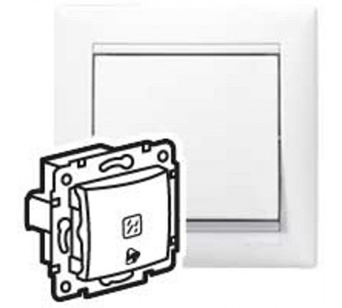 Valena Белый Выключатель без фиксации с подсветкой с символом звонка 10A 250В  774215  Legrand