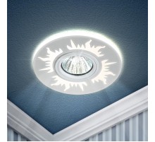 Светильник светодиодный DK LD30 WH /1 декор cо светодиодной подсветкой MR16 220V max 11W белый  Б0046910  ЭРА