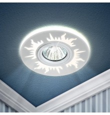 Светильник светодиодный DK LD30 WH /1 декор cо светодиодной подсветкой MR16 220V max 11W белый  Б0046910  ЭРА