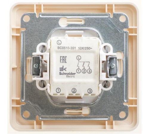 W59 Слоновая кость Выключатель 3-клавишный, 10АХ (в сборе)  VS0510-351-28  SE
