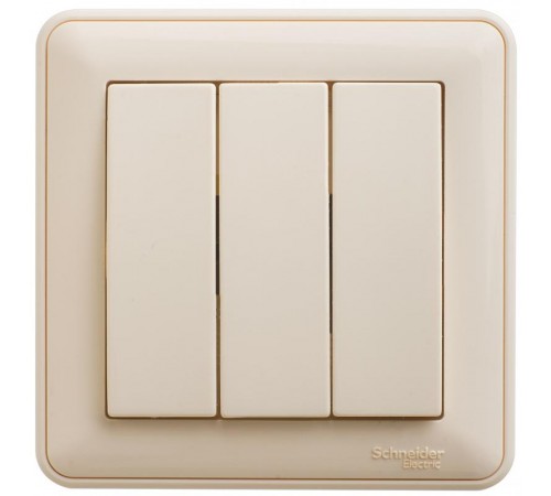 W59 Слоновая кость Выключатель 3-клавишный, 10АХ (в сборе)  VS0510-351-28  SE