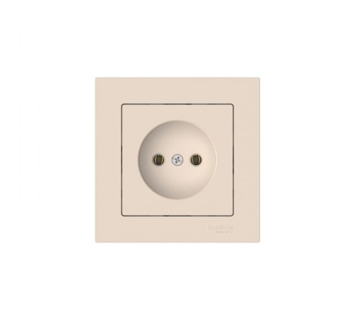 AtlasDesign Бежевый Розетка без заземления, 16А, (в сборе с рамкой), быстрозажимные клеммы  ATN000240S  SE