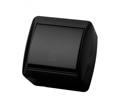 Кнопка звонковая открытой установки IP44 6А графит "Селигер"  SQ1818-0316  TDM