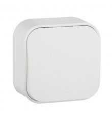 Quteo Белый Кнопка 1-клавишная 6А  782205  Legrand