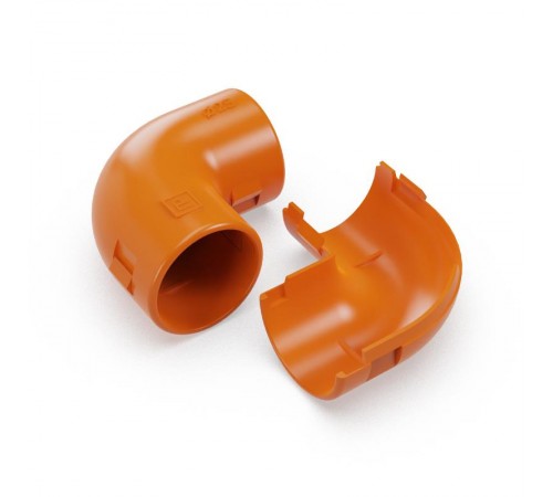 Соединитель угловой разборный оранжевый d25 мм (30шт/480шт уп/кор)  PR13.1207  Промрукав