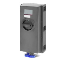 Розетка настенная с мех-ой блокировкой, автоматическим выключателем, реле дифференциального тока и боковым расположением  DIS50312583RM  DKC