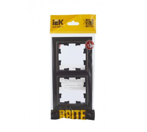 BRITE Рамка 2-ая РУ-2-БрТБ темная бронза  BR-M22-K45  IEK