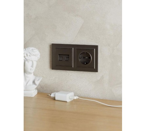 BRITE Рамка 2-ая РУ-2-БрТБ темная бронза  BR-M22-K45  IEK