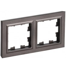BRITE Рамка 2-ая IP44 РУ-2-БрТБ-44 темная бронза  BR-M22-44-K45  IEK