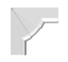 Угол внутренний 90х50 мм изменяемый (70-120 град.) цвет серый металлик  09551G  DKC