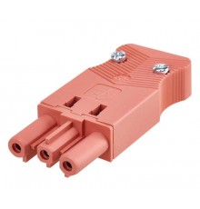 Simon Connect Коннектор "мама", 3-х проводный, на кабель, винтовое соединение,, красный  CR0003-6  Simon