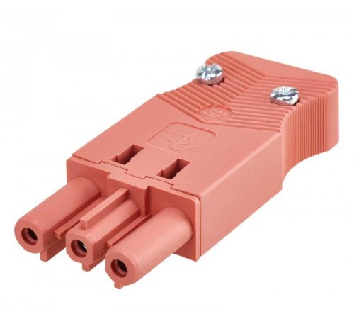 Simon Connect Коннектор "мама", 3-х проводный, на кабель, винтовое соединение,, красный  CR0003-6  Simon