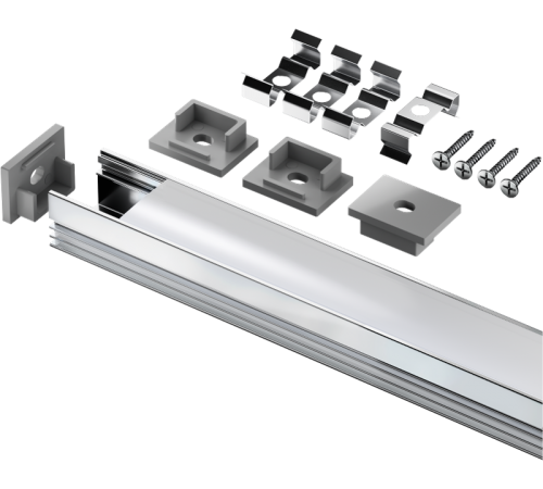 Профиль для светодиодной ленты   95 327 NPR-02-SET накладной с рассеивателем  95327  Navigator