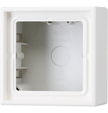 Рамка для вертикальной и горизонтальной установки, 1 пост, накладной монтаж; дюропласт; белый; LS990  LS581AWW  Jung