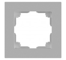 Рамка для розеток и выключателей Intro Accent 6-501-03 на 1 пост, СУ, алюминий  Б0063742  Intro