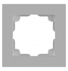 Рамка для розеток и выключателей Intro Accent 6-501-03 на 1 пост, СУ, алюминий  Б0063742  Intro