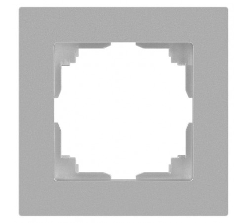 Рамка для розеток и выключателей Intro Accent 6-501-03 на 1 пост, СУ, алюминий  Б0063742  Intro