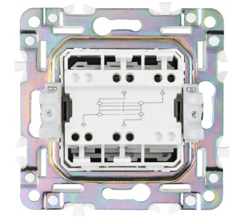SKANDY Выключатель 1-клавишный перекрестный 10А SK-V03N никель  SK-V13-0-10-K50  IEK