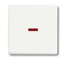 Клавиша для мех. 1-клавишного выкл./перекл./кнопки с красной линзой, серия solo/future, цвет davos/альп. белый  1751-0-3091   2CKA001751A3091  ABB