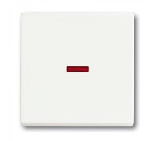 Клавиша для мех. 1-клавишного выкл./перекл./кнопки с красной линзой, серия solo/future, цвет davos/альп. белый  1751-0-3091   2CKA001751A3091  ABB